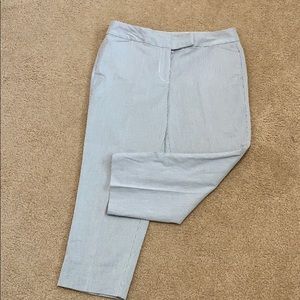 ANN TAYLOR Classic cropped pinstriped pants